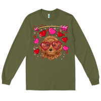 Army Green valentine's day toy poodle Long Sleeve Tee - RanaPortraitStore