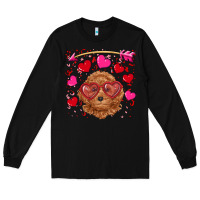 Black valentine's day toy poodle Long Sleeve Tee - RanaPortraitStore