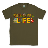 Army Green principal life Classic Tee - texasbilliewilder