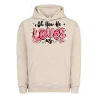 Pigment French Oak oh how he loves us Urban Hoodie - MaliasSmallBusiness