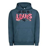 Pigment Midnight Navy oh how he loves us Urban Hoodie - MaliasSmallBusiness