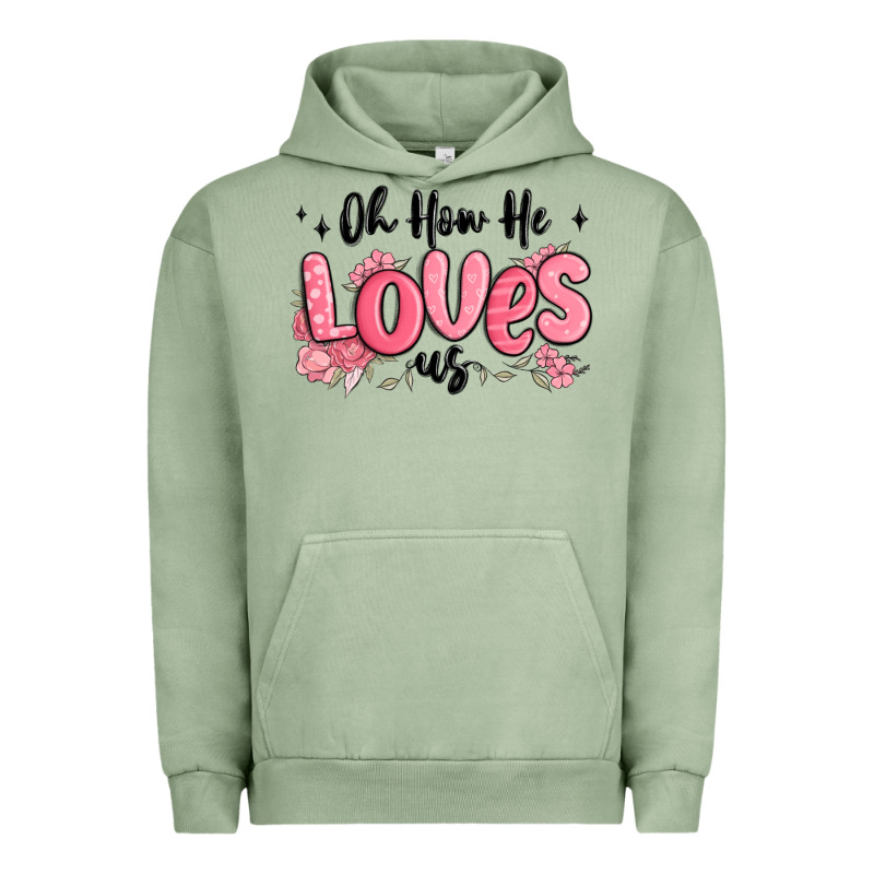 Oh How He Loves Us Urban Hoodie by MaliasSmallBusiness | Teevron
