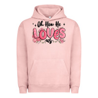 Pigment Salmon oh how he loves us Urban Hoodie - MaliasSmallBusiness