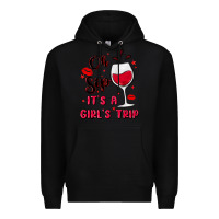 Black oh sip it's a girl's trip Premium Hoodie - MaliasSmallBusiness