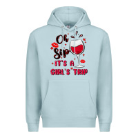 Blue Mist oh sip it's a girl's trip Premium Hoodie - MaliasSmallBusiness