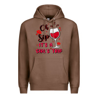 Chestnut oh sip it's a girl's trip Premium Hoodie - MaliasSmallBusiness