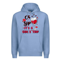 Colony Blue oh sip it's a girl's trip Premium Hoodie - MaliasSmallBusiness
