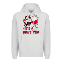 Dove Grey oh sip it's a girl's trip Premium Hoodie - MaliasSmallBusiness