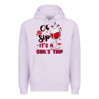 Lilac oh sip it's a girl's trip Premium Hoodie - MaliasSmallBusiness