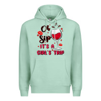 Seafoam oh sip it's a girl's trip Premium Hoodie - MaliasSmallBusiness
