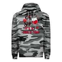 Slate Camo oh sip it's a girl's trip Premium Hoodie - MaliasSmallBusiness