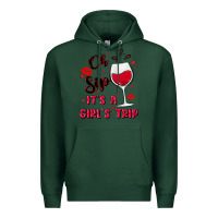 Sports Green oh sip it's a girl's trip Premium Hoodie - MaliasSmallBusiness