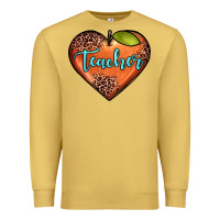 Antique Gold teacher heart Premium Sweatshirt - JahusDesignShop