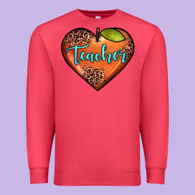 Teacher Heart Premium Sweatshirt Designed By Jahusdesignshop