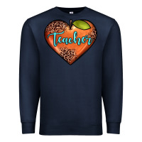 Navy teacher heart Premium Sweatshirt - JahusDesignShop