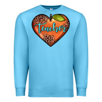 Ocean Blue teacher heart Premium Sweatshirt - JahusDesignShop