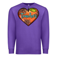 Purple teacher heart Premium Sweatshirt - JahusDesignShop
