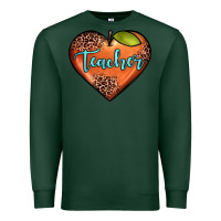 Sports Green teacher heart Premium Sweatshirt - JahusDesignShop