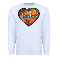 White teacher heart Premium Sweatshirt - JahusDesignShop