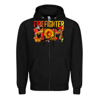 Black firefighter mom Zipper Hoodie - Zillion Design Studio