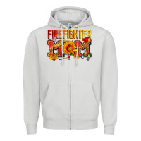 Dove Grey firefighter mom Zipper Hoodie - Zillion Design Studio