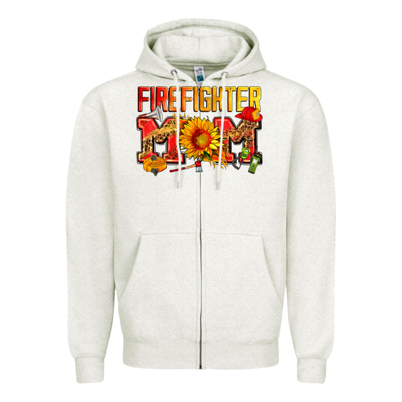 Firefighter Mom Zipper Hoodie by Zillion Design Studio | Teevron