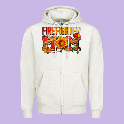 Firefighter Mom Zipper Hoodie Designed By Zillion Design Studio