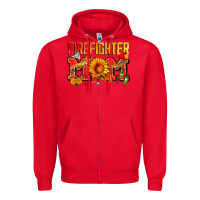 Red firefighter mom Zipper Hoodie - Zillion Design Studio