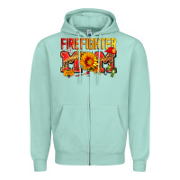 Seafoam firefighter mom Zipper Hoodie - Zillion Design Studio