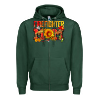 Sports Green firefighter mom Zipper Hoodie - Zillion Design Studio
