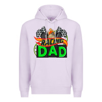 Lilac racing dad with racing  equipment Premium Hoodie - AdoDesignShop