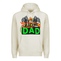 Oatmeal Heather racing dad with racing  equipment Premium Hoodie - AdoDesignShop