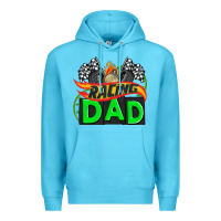 Ocean Blue racing dad with racing  equipment Premium Hoodie - AdoDesignShop