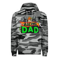 Slate Camo racing dad with racing  equipment Premium Hoodie - AdoDesignShop