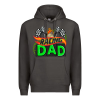 Smoke racing dad with racing  equipment Premium Hoodie - AdoDesignShop