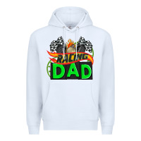 White racing dad with racing  equipment Premium Hoodie - AdoDesignShop