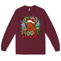 Burgundy mooey christmas Long Sleeve Tee - Zillion Design Studio