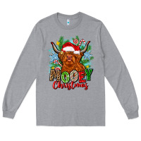 Heather Grey mooey christmas Long Sleeve Tee - Zillion Design Studio