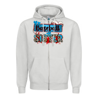 Baseball Sister With Leopard Zipper Hoodie | Teevron