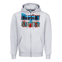 Heather Grey baseball sister with leopard Zipper Hoodie - Zillion Design Studio