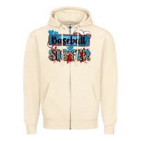 Sandshell baseball sister with leopard Zipper Hoodie - Zillion Design Studio