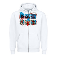 White baseball sister with leopard Zipper Hoodie - Zillion Design Studio