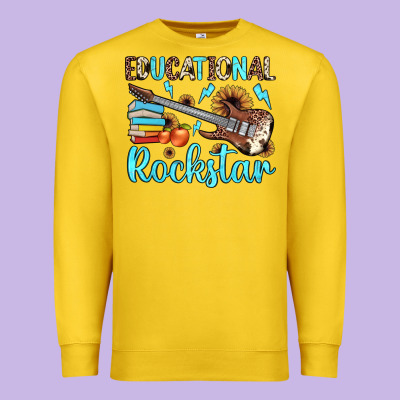 Educational Rockstar Premium Sweatshirt Designed By Jahusdesignshop