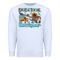 White educational rockstar Premium Sweatshirt - JahusDesignShop
