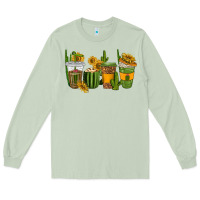 Matcha cactus coffee cups Long Sleeve Tee - texasbilliewilder