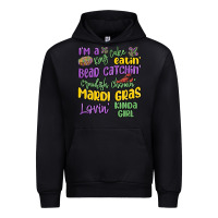 Black i'm a king cake eatin' mardi gras lovin' kinda gir Urban Hoodie - MaliasSmallBusiness