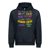 Navy i'm a king cake eatin' mardi gras lovin' kinda gir Urban Hoodie - MaliasSmallBusiness