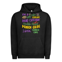 Pigment Black i'm a king cake eatin' mardi gras lovin' kinda gir Urban Hoodie - MaliasSmallBusiness