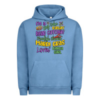 Pigment Pebble Blue i'm a king cake eatin' mardi gras lovin' kinda gir Urban Hoodie - MaliasSmallBusiness