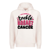 Pale Pink tackle breast cancer Premium Hoodie - MaliasSmallBusiness